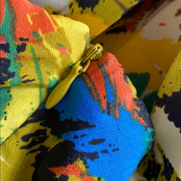 MM Couture yellow abstract dress, M - Picture 9 of 10